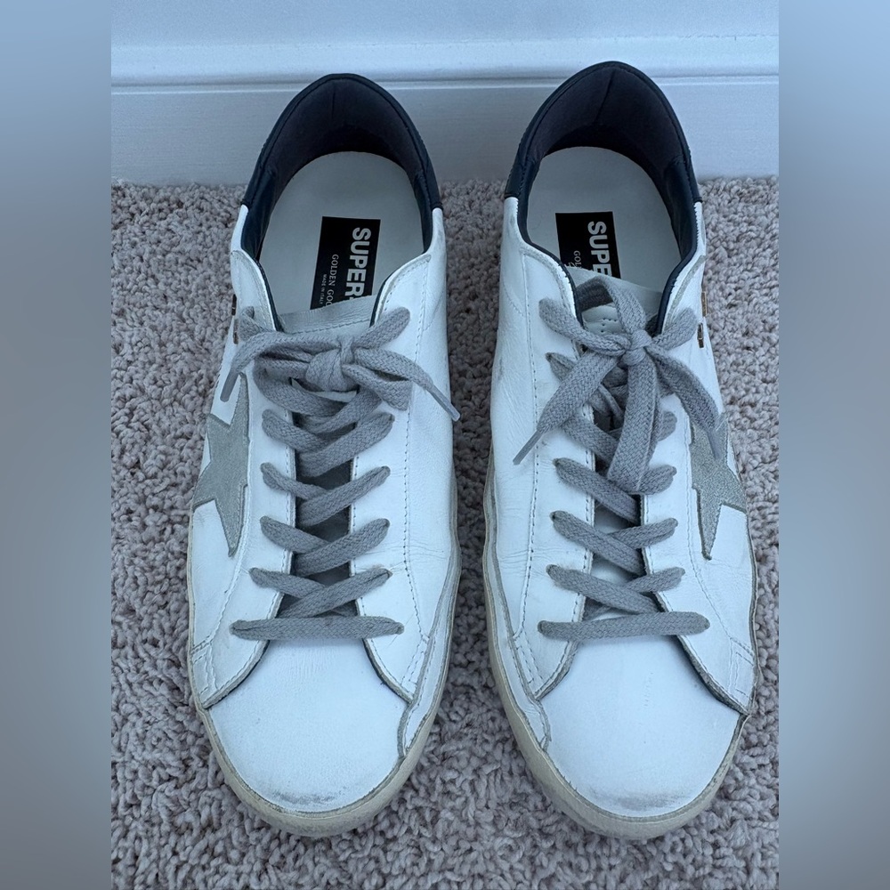 Golden Goose Unisex Super-Star Low Top Sneakers White/Ice. Size 42 - Picture 2 of 11